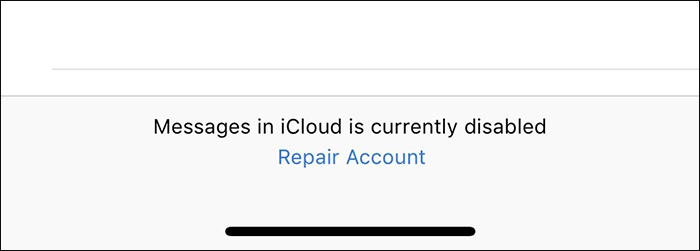 сообщения в icloud в настоящее время отключены